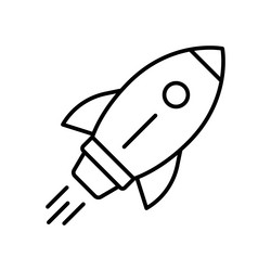 rocket launch icon ideal for space and startup vector image