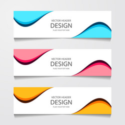 Abstract design banner web template layout header vector