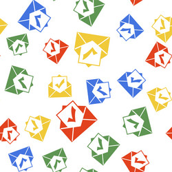 color envelope with document and check mark icon vector image