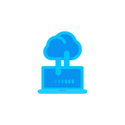 sync with cloud icon data upload connection vector image