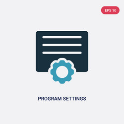 two color program settings icon from tools vector image