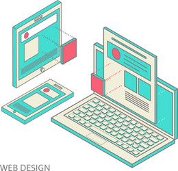 Website Development - Mobile & Desktop vector image