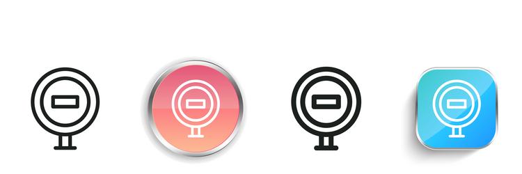 forbidden icon thin linear regular and button vector image