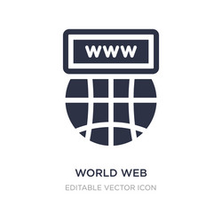 world web icon on white background simple element vector image