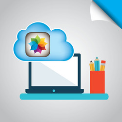 cloud computing design vector image