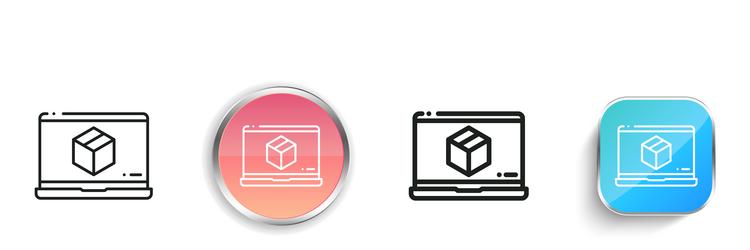 ecommerce icon thin linear regular and button vector image
