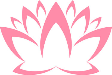 Lotus abstract flower on white background vector