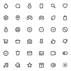 outline icons for web and mobile vector image