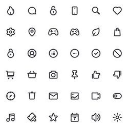 outline icons for web and mobile vector