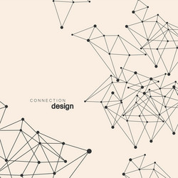 abstract network background with dots and lines vector image