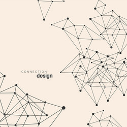 Abstract network background with dots and lines vector