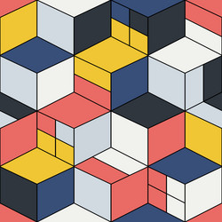 Creative seamless geometric pattern - repeatable vector