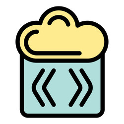 database cloud computing data storage icon vector image