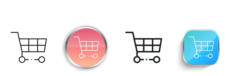 ecommerce icon thin linear regular and button vector image