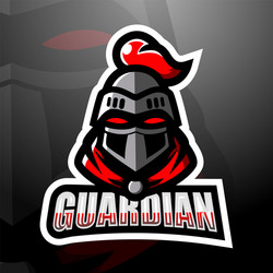 guardian head mascot esport logo design Vector Image
