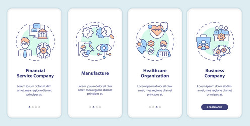 walkthrough ai engineer with linear icons concept vector image