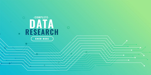data research background with circuit diagram vector image