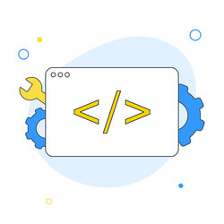 development icon web concept vector image