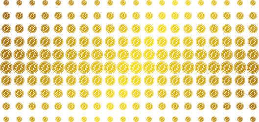 electroneum gold halftone array vector image