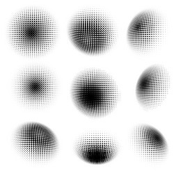 Halftone Circle Pattern - Abstract Dots vector image