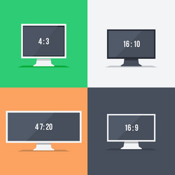 responsive web design on different monitors vector image