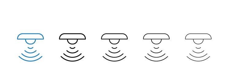 sensor icon set on white background vector image