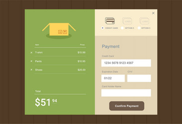 ui for web and mobile vector image