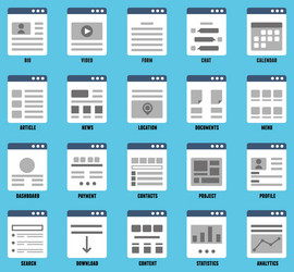 Website Mockups & UI Templates vector image