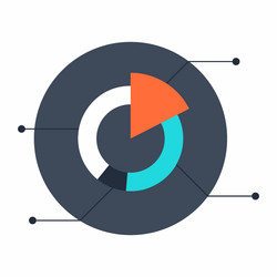business chart flat web icon vector image