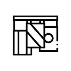 flags icon thin linear style design isolated vector image