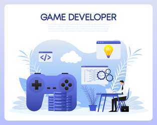 game development digital simulation video games vector image