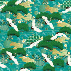 Japanese Crane Pattern Vector Image