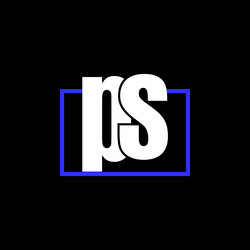 ps company name initial letters monogram vector image