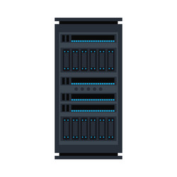 server rack icon database storage design vector image
