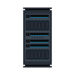 Server rack icon database storage design vector