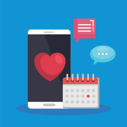 Smartphone technology with chat bubble vector