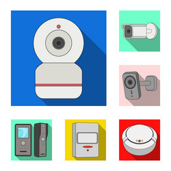 isolated object of cctv and camera symbol set vector image