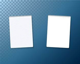 Realistic blank notepad textbook icon vector