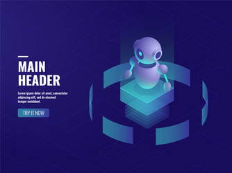 robot ai artificial intelligence online vector image