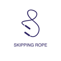 Skipping rope element in flat simple style vector