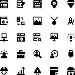 Web design and development icons 4 vector