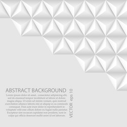 abstract background with white pyramids vector image