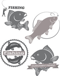 Carp Fish Silhouette Vector Image