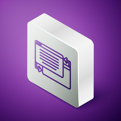 isometric line ui or ux design icon isolated vector image