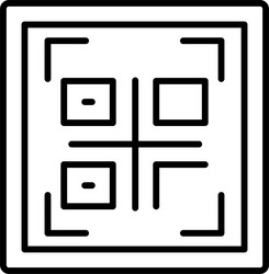 qr code line icon design vector image