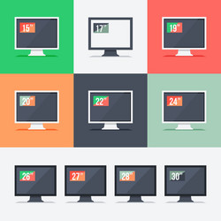 responsive web design on different monitors vector image