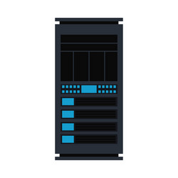 server rack icon database storage design vector image