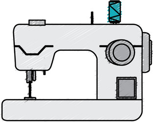 Sewing machine isolated icon vector