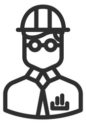 technical worker icon engineer symbol project vector image