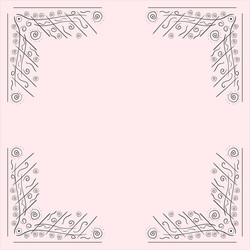 abstract hand drawn frame on isolated background vector image